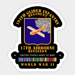 194th Glider Infantry Regiment - WWII w EUR SVC Sticker